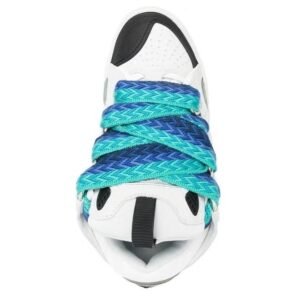lanvin leather curb – white blue