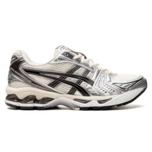 asics gel kayano 14 cream black metallic plum