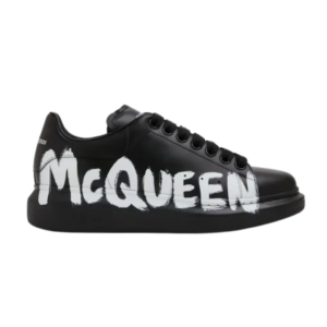 aexander mcqueen oversized graffiti – black white