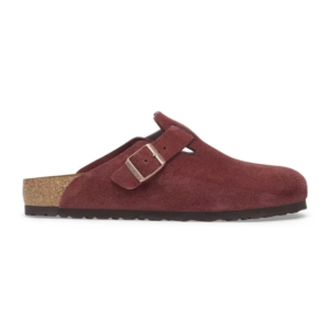 birkenstock boston burgundy – suede leather zinfandel