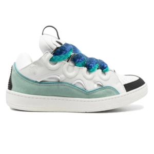 lanvin leather curb – white blue