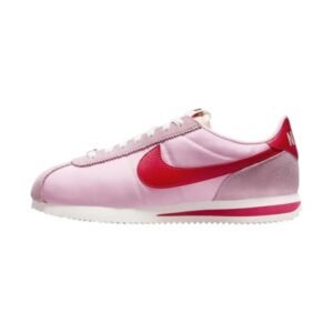 nike cortez trainers medium soft pink fire red sail team orange