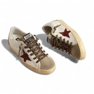 golden goose wmns ballstar white silver glitter