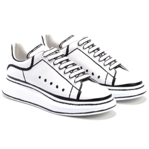 alexander mcqueen oversized – white black outline