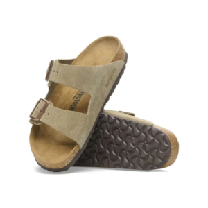 birkenstock arizona suede leather – taupe