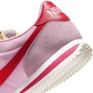 nike cortez trainers medium soft pink fire red sail team orange
