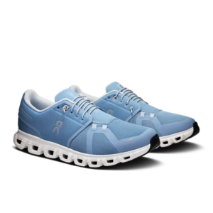 on running cloud 6 chambray white